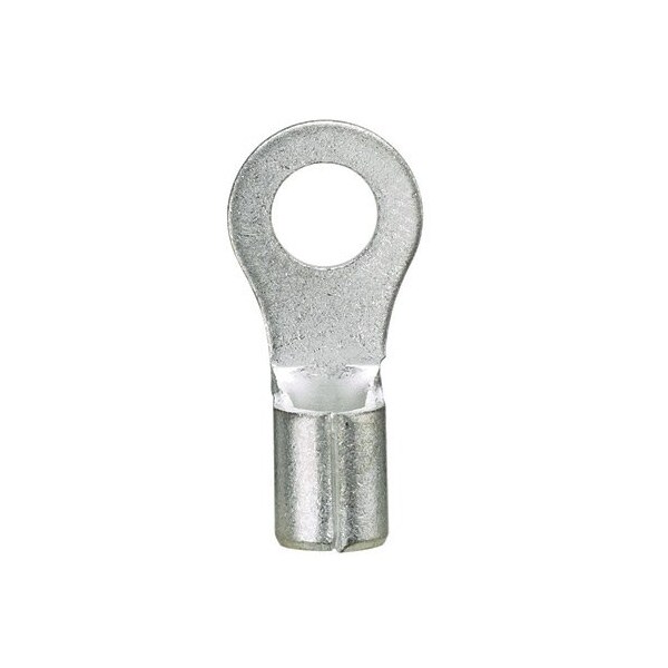 Panduit Ring Terminal, #2 Stud Size, 22 AWG, 2,000 V, Bare Insulated, Bare, 1000 PK P22-2R-M - main